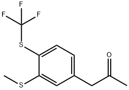 1-(3-(Methylthio)-4-(trifluoromethylthio)phenyl)propan-2-one Structure