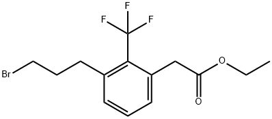 Ethyl 3-(3-bromopropyl)-2-(trifluoromethyl)phenylacetate Structure