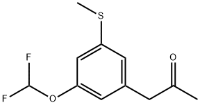 1-(3-(Difluoromethoxy)-5-(methylthio)phenyl)propan-2-one Structure
