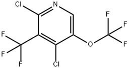 2,4-Dichloro-5-(trifluoromethoxy)-3-(trifluoromethyl)pyridine Structure