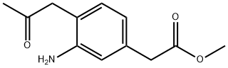 Methyl 3-amino-4-(2-oxopropyl)phenylacetate Structure
