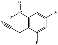 2-(4-bromo-2-fluoro-6-nitrophenyl)acetonitrile Structure