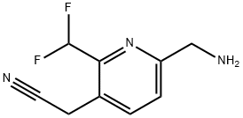 6-(Aminomethyl)-2-(difluoromethyl)pyridine-3-acetonitrile Structure