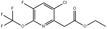 Ethyl 3-chloro-5-fluoro-6-(trifluoromethoxy)pyridine-2-acetate Structure