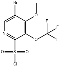 5-Bromo-4-methoxy-3-(trifluoromethoxy)pyridine-2-sulfonyl chloride Structure