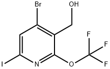 4-Bromo-6-iodo-2-(trifluoromethoxy)pyridine-3-methanol Structure