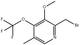 2-(Bromomethyl)-3-methoxy-5-methyl-4-(trifluoromethoxy)pyridine Structure