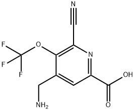 4-(Aminomethyl)-2-cyano-3-(trifluoromethoxy)pyridine-6-carboxylic acid Structure