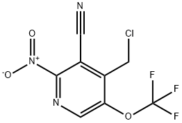 4-(Chloromethyl)-3-cyano-2-nitro-5-(trifluoromethoxy)pyridine Structure