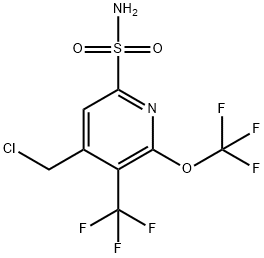 4-(Chloromethyl)-2-(trifluoromethoxy)-3-(trifluoromethyl)pyridine-6-sulfonamide Structure