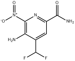 3-Amino-4-(difluoromethyl)-2-nitropyridine-6-carboxamide Structure