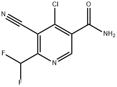 4-Chloro-3-cyano-2-(difluoromethyl)pyridine-5-carboxamide Structure