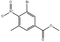 Benzoic acid, 3-bromo-5-methyl-4-nitro-, methyl ester Structure