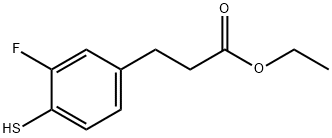 Ethyl 3-fluoro-4-mercaptophenylpropanoate Structure