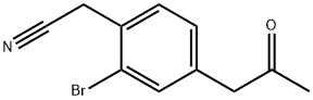 2-Bromo-4-(2-oxopropyl)phenylacetonitrile Structure