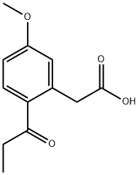5-Methoxy-2-propionylphenylacetic acid Structure