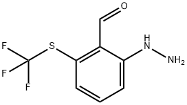 2-Hydrazinyl-6-(trifluoromethylthio)benzaldehyde Structure