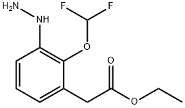 Ethyl 2-(difluoromethoxy)-3-hydrazinylphenylacetate Structure