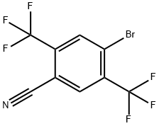 Benzonitrile, 4-bromo-2,5-bis(trifluoromethyl)- Structure