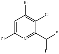 4-Bromo-3,6-dichloro-2-(difluoromethyl)pyridine Structure