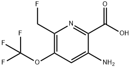 5-Amino-2-(fluoromethyl)-3-(trifluoromethoxy)pyridine-6-carboxylic acid Structure