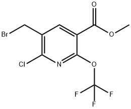 Methyl 3-(bromomethyl)-2-chloro-6-(trifluoromethoxy)pyridine-5-carboxylate Structure