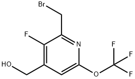 2-(Bromomethyl)-3-fluoro-6-(trifluoromethoxy)pyridine-4-methanol Structure