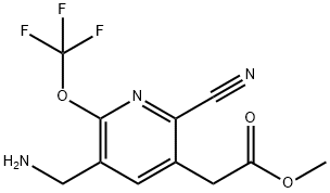 Methyl 3-(aminomethyl)-6-cyano-2-(trifluoromethoxy)pyridine-5-acetate Structure