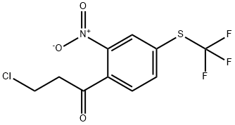 3-Chloro-1-(2-nitro-4-(trifluoromethylthio)phenyl)propan-1-one Structure