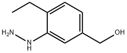 1-(2-Ethyl-5-(hydroxymethyl)phenyl)hydrazine Structure