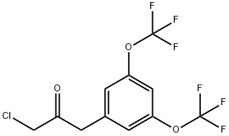 1-(3,5-Bis(trifluoromethoxy)phenyl)-3-chloropropan-2-one Structure