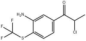1-(3-Amino-4-(trifluoromethylthio)phenyl)-2-chloropropan-1-one Structure