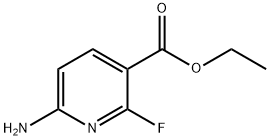 3-Pyridinecarboxylic acid, 6-amino-2-fluoro-, ethyl ester Structure