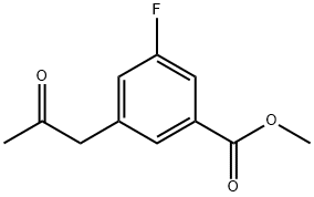 Methyl 3-fluoro-5-(2-oxopropyl)benzoate Structure