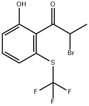 2-(2-Bromopropanoyl)-3-(trifluoromethylthio)phenol Structure