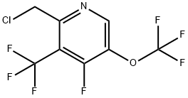 2-(Chloromethyl)-4-fluoro-5-(trifluoromethoxy)-3-(trifluoromethyl)pyridine Structure