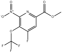 Methyl 4-fluoro-2-nitro-3-(trifluoromethoxy)pyridine-6-carboxylate Structure