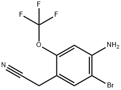 Benzeneacetonitrile, 4-amino-5-bromo-2-(trifluoromethoxy)- Structure