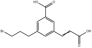 3-(3-Bromopropyl)-5-carboxycinnamic acid Structure