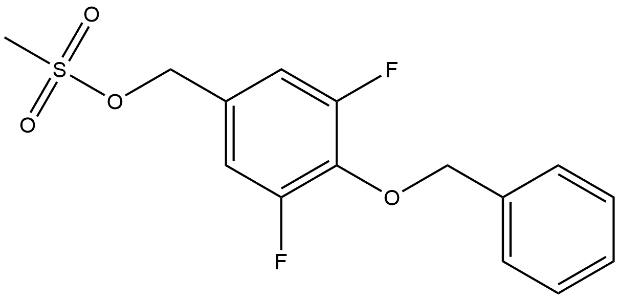 Benzenemethanol, 3,5-difluoro-4-(phenylmethoxy)-, 1-methanesulfonate Structure