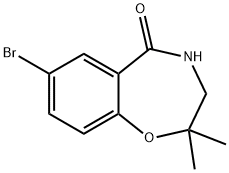 7-bromo-2,2-dimethyl-2,3,4,5-tetrahydro-1,4-benzo xazepin-5-one Structure
