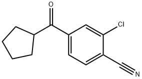 2-Chloro-4-(cyclopentanecarbonyl)benzonitrile Structure