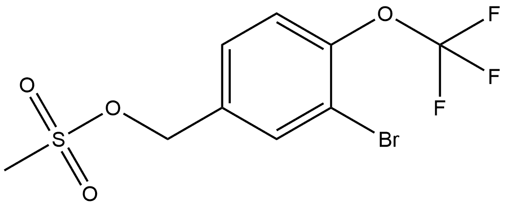 Benzenemethanol, 3-bromo-4-(trifluoromethoxy)-, 1-methanesulfonate Structure