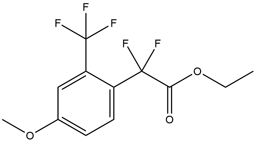 Ethyl α,α-difluoro-4-methoxy-2-(trifluoromethyl)benzeneacetate Structure