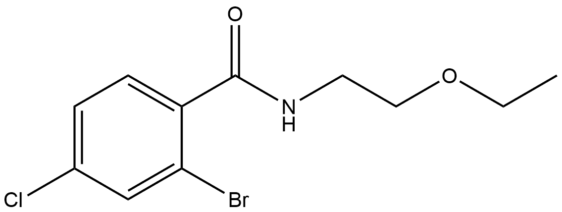 2-Bromo-4-chloro-N-(2-ethoxyethyl)benzamide Structure