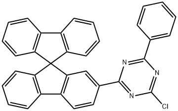 1,3,5-Triazine, 2-chloro-4-phenyl-6-(9,9'-spirobi[9H-fluoren]-2-yl)- Structure