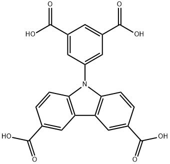 9H-Carbazole-3,6-dicarboxylic acid, 9-(3,5-dicarboxyphenyl)- Structure