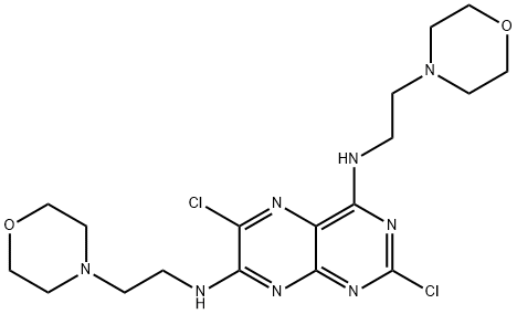 4,7-Pteridinediamine, 2,6-dichloro-N4,N7-bis[2-(4-morpholinyl)ethyl]- Structure