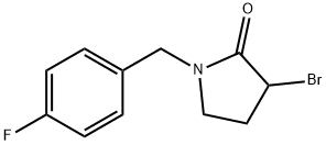 3-bromo-1-[(4-fluorophenyl)methyl]pyrrolidin-2-o ne Structure