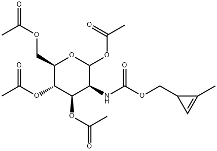 D-?Mannopyranose, 2-?deoxy-?2-?[[[(2-?methyl-?2-?cyclopropen-?1-?yl)?methoxy]?carbonyl]?amino]?-?, 1,?3,?4,?6-?tetraacetate Structure